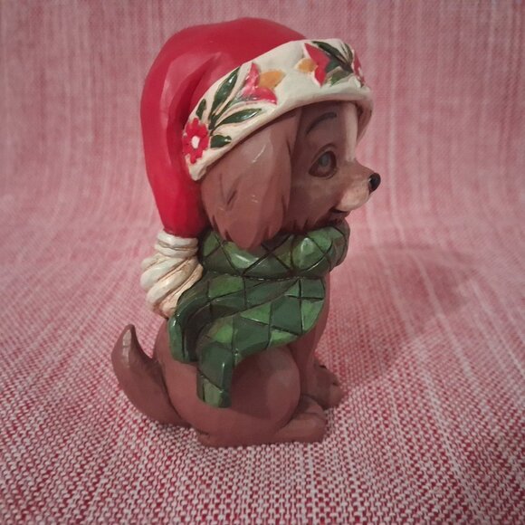 Jim Shore Heartwood Creek Mini #6004296 CHRISTMAS PUPPY IN HAT Scarf - Picture 6 of 7